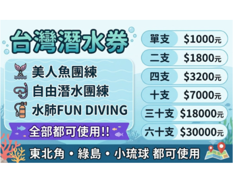 台灣島內潛水劵 1