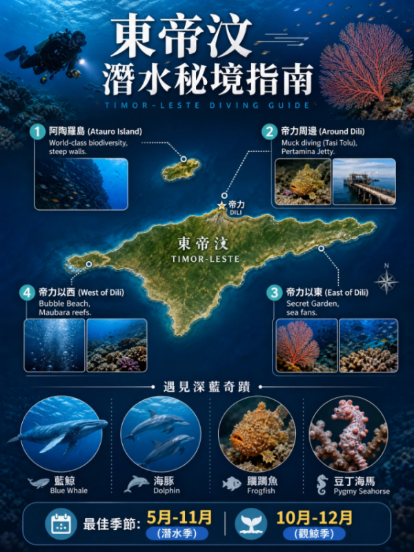 秘境東帝汶潛水觀鯨7日